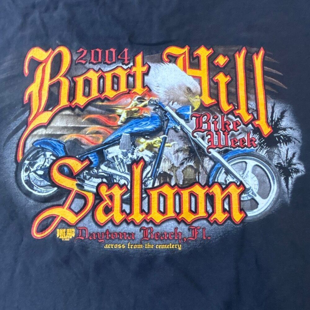 Vintage Bike Week Boot Hill Saloon 2003/04 employee t shirt XL I work here